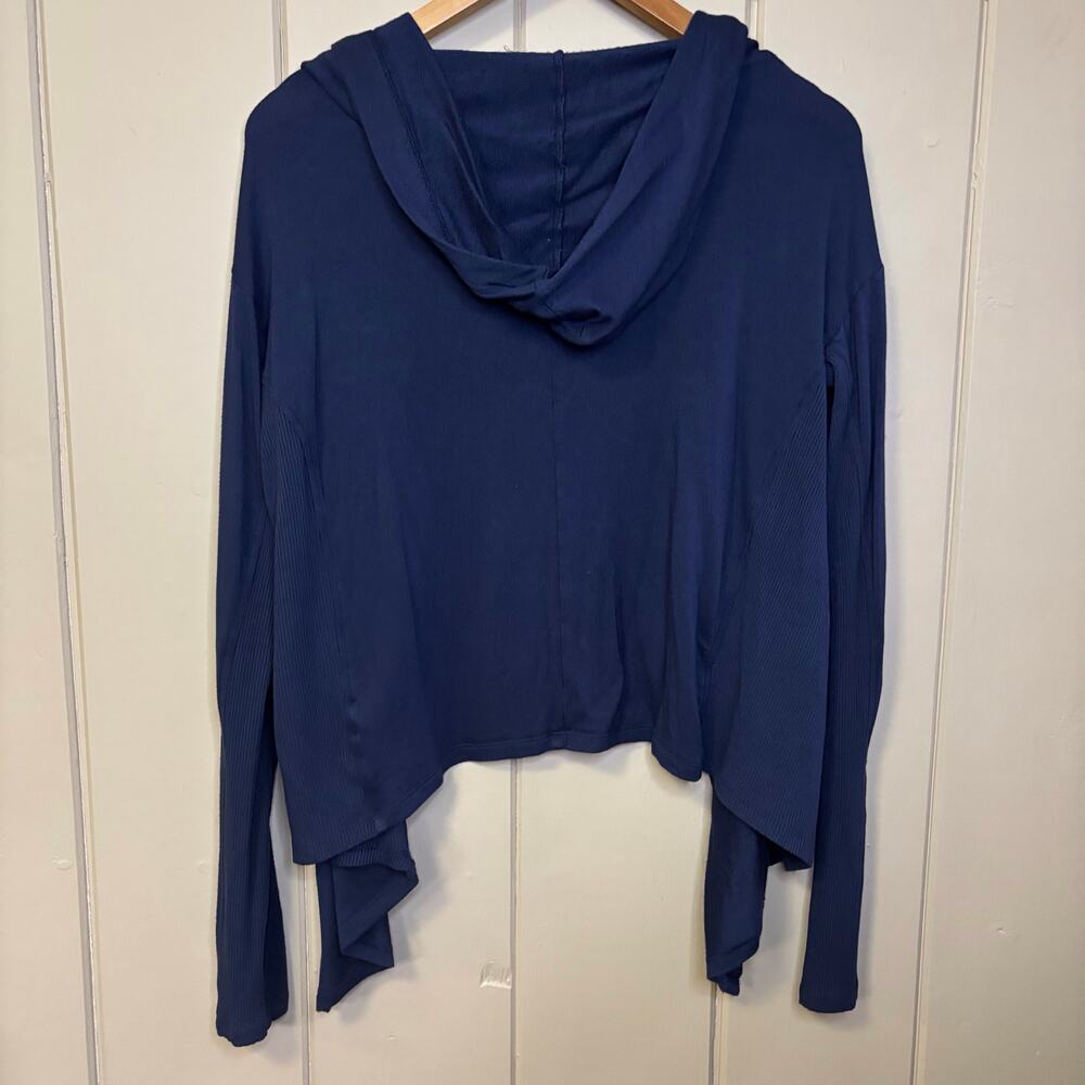 Athleta navy hoody cardigan small - Picture 2 of 4